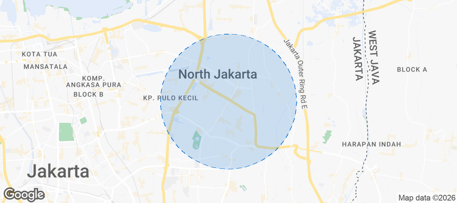 Kelapa Gading Airbnb map